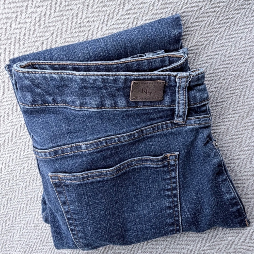 Lauren Ralph Lauren Womens Straight Leg Jeans Blue Medium Wash Size 8